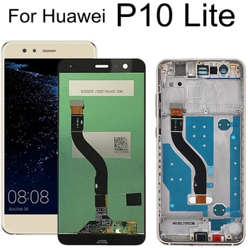 5,2 LCD дисплей За Huawei P10 lite LCD дисплей със сензорен екран в Събирането на Подмяна на HUAWEI P10Lite WAS-LX1 WAS-LX1A WAS-LX2 WAS-LX3 LCD дисплей