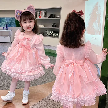 Детски дрехи, дрехи За момичета, 22 Пролет Есен Принцеса Рокля в стил Лолита 