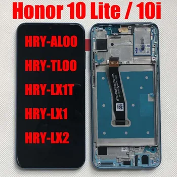За Huawei Honor 10 Lite LCD дисплей За Честта 10i HRY-LX1 HRY-LX2 HRY-AL00 LCD дисплей HRY-TL00 Сензорен екран Дигитайзер в Събирането на Рамката