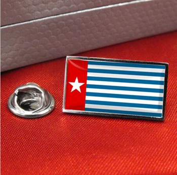 най-ниската цена обичай Иконата на Ревера Хартата на Западна Папуа / Вратовръзка-на Жени за поръчка на метална значка с ревера на знамето на страната